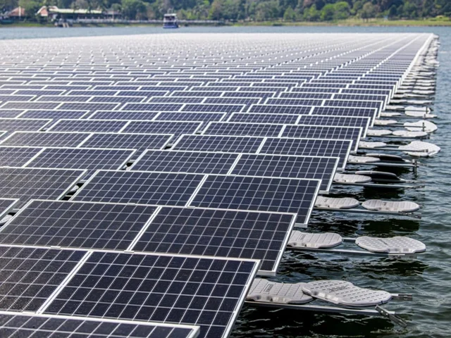 ارتش آمریکا نخستین مجموعه صفحات خورشیدی شناور خود را راه‌اندازی کرد