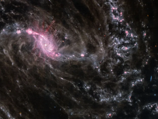 جیمز وب تصویری خیره‌کننده از کهکشان مارپیچی میله‌ای NGC 1365 منتشر کرد